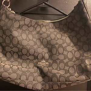 Coach Gray Signature Hobo Bag